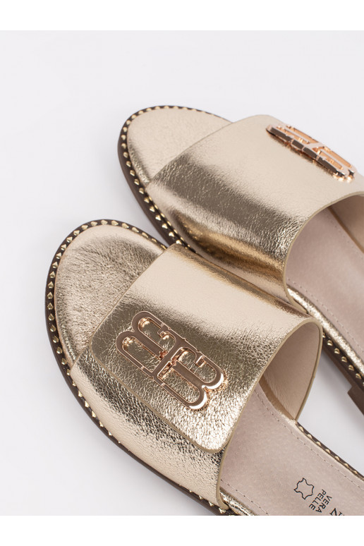 zlaté barvy Pantofle  