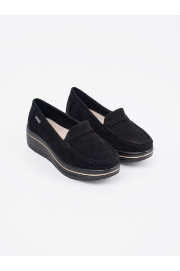 Černé mokasíny s masivním podpatkem 2