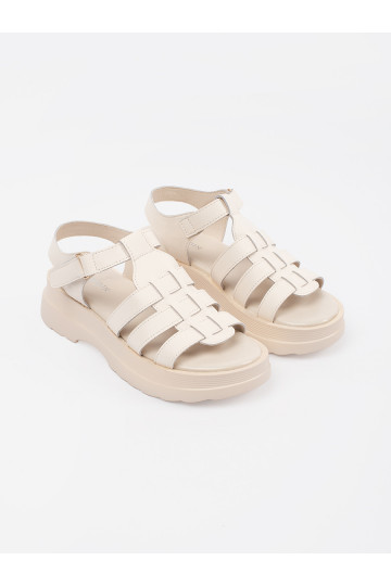 béžové sandály s platformou  2