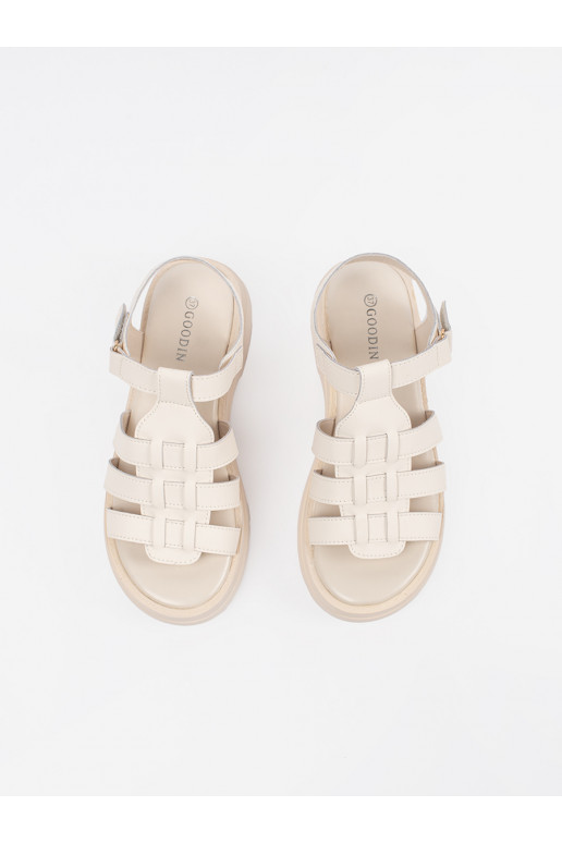 béžové sandály s platformou 