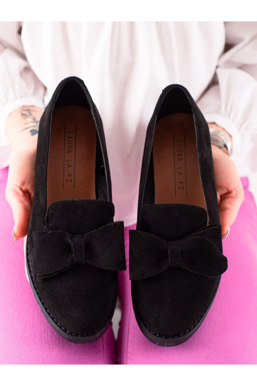 Semišové polobotky s mašlí