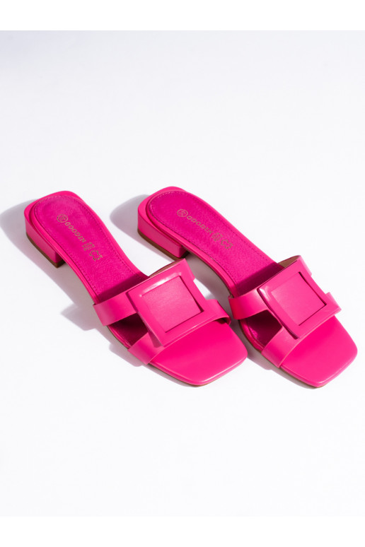 Klasické růžové elegantní dámské nazouváky