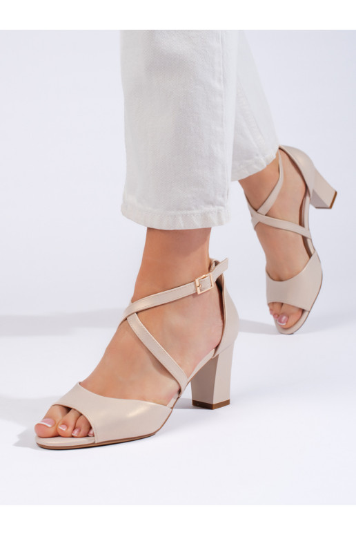 Elegantní zlaté sandály s pásky Sergio Leone