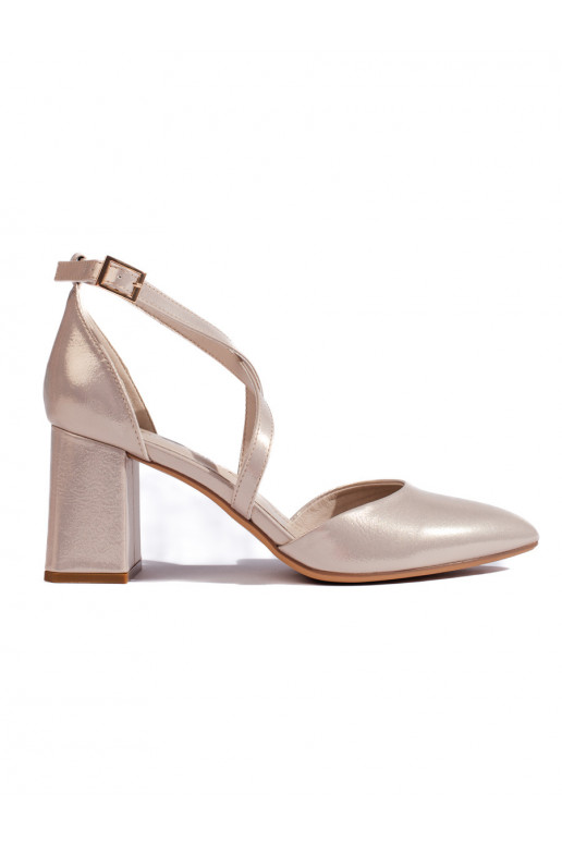 Zlaté dámské lodičky Sergio Leone