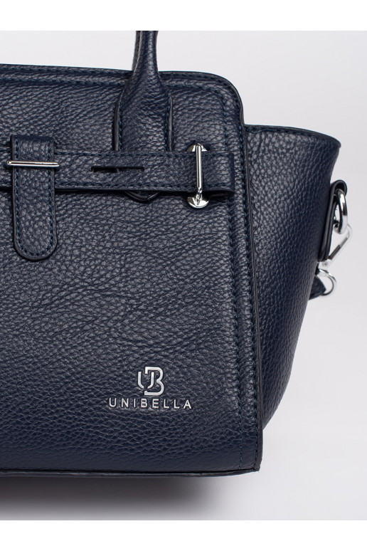 Tmavě modrá dámská kabelka se stříbrnými prvky