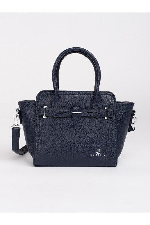 Tmavě modrá dámská kabelka se stříbrnými prvky