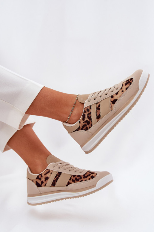 tenisky Tenisky  se vzory leopardí kožešiny béžové-hnědá Galabis tenisky Tenisky  se vzory leopardí kožešiny béžové-hnědá Galabis