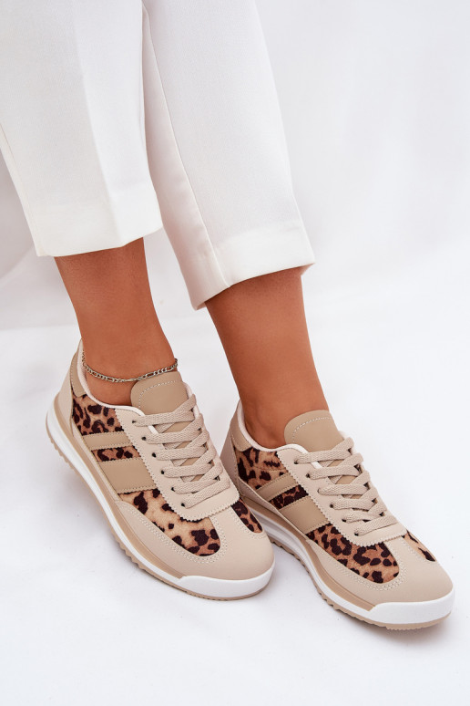 tenisky Tenisky  se vzory leopardí kožešiny béžové-hnědá Galabis tenisky Tenisky  se vzory leopardí kožešiny béžové-hnědá Galabis