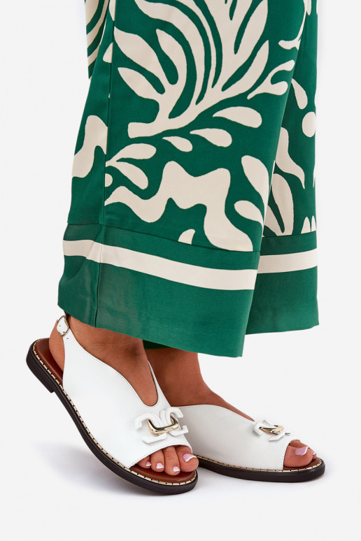 Žabky s širokými podpatky s ornamenty z ekologické kůže bílé Tillireta Žabky s širokými podpatky s ornamenty z ekologické kůže bílé Tillireta