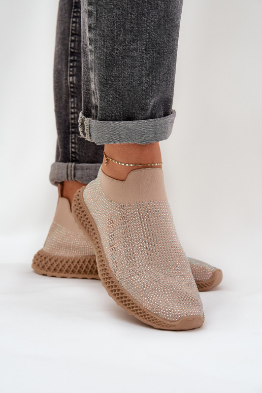 Slip-on vzor tenisky   D&A TW121 béžové Slip-on vzor tenisky   D&A TW121 béžové