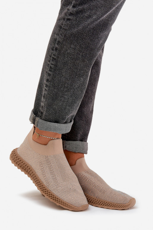 Slip-on vzor tenisky   D&A TW121 béžové Slip-on vzor tenisky   D&A TW121 béžové