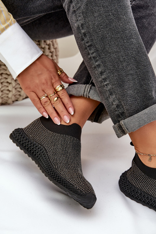 Slip-on vzor tenisky   D&A TW121 Černé Slip-on vzor tenisky   D&A TW121 Černé