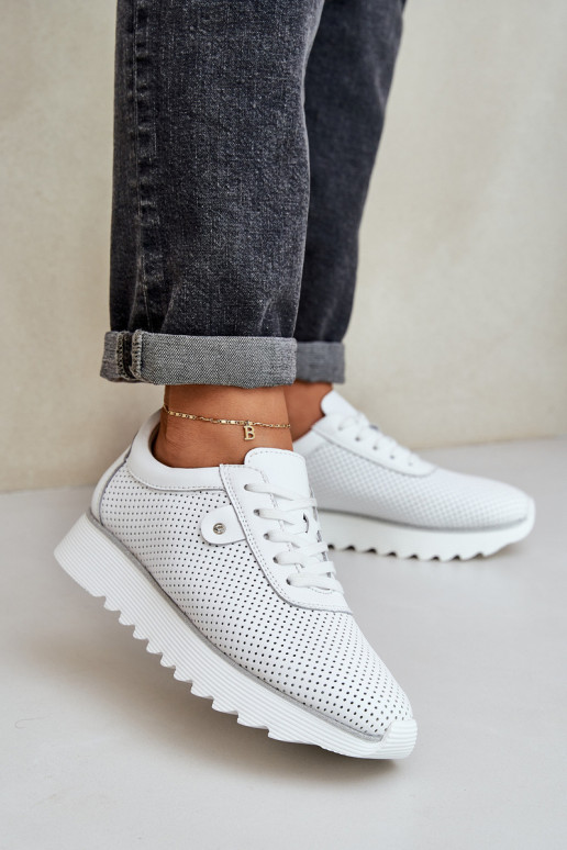 tenisky s platformou se třpytkami D&A LR51-629 bílé  tenisky s platformou se třpytkami D&A LR51-629 bílé