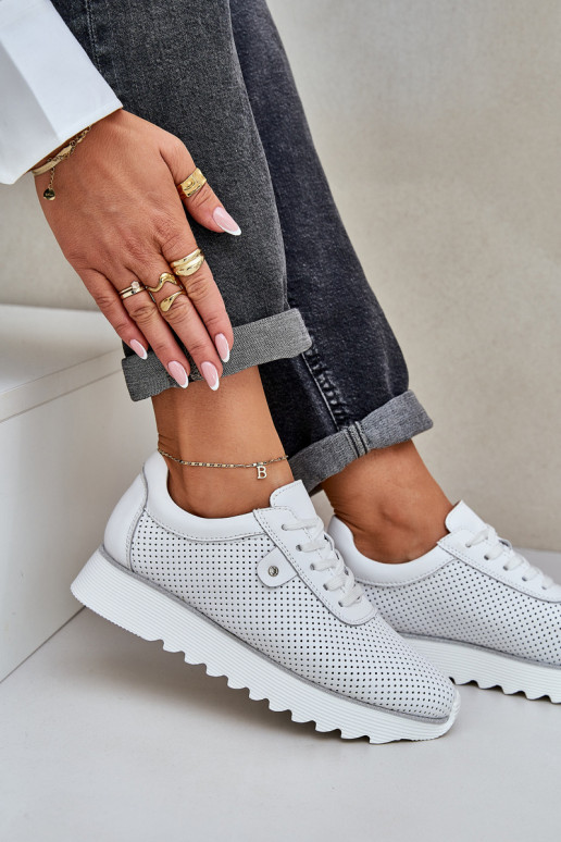 tenisky s platformou se třpytkami D&A LR51-629 bílé  tenisky s platformou se třpytkami D&A LR51-629 bílé