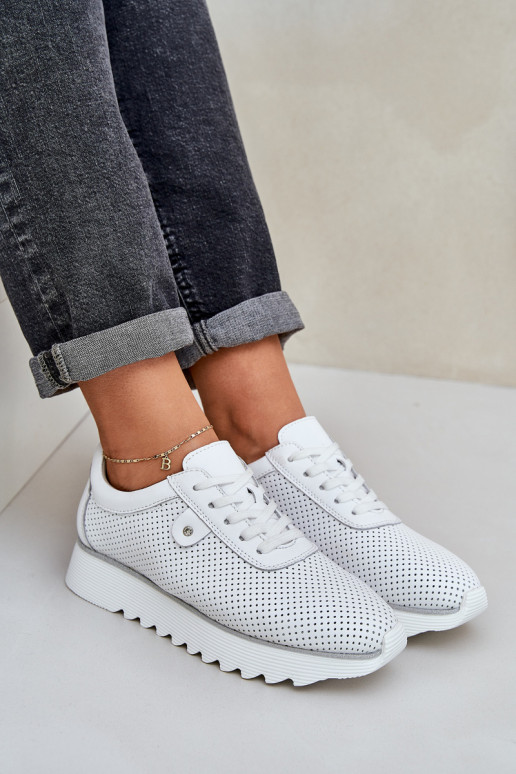 tenisky s platformou se třpytkami D&A LR51-629 bílé  tenisky s platformou se třpytkami D&A LR51-629 bílé