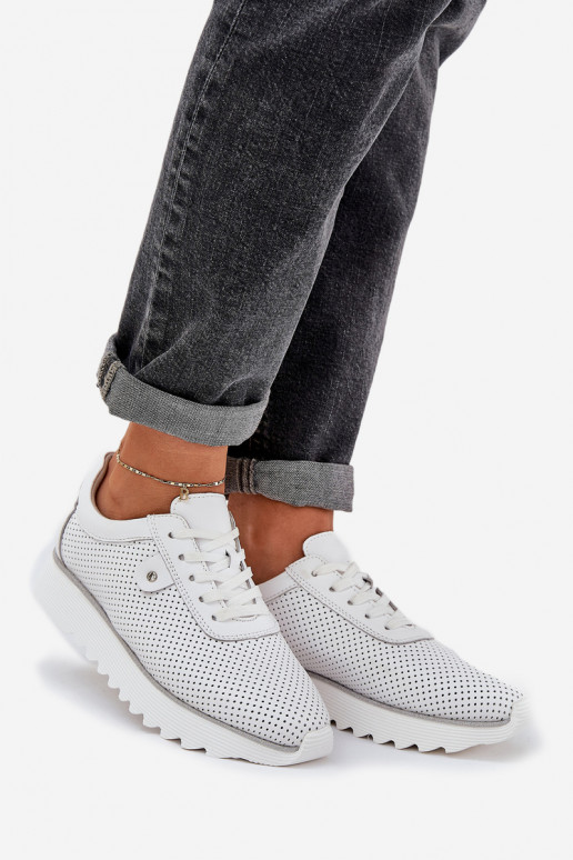 tenisky s platformou se třpytkami D&A LR51-629 bílé  tenisky s platformou se třpytkami D&A LR51-629 bílé