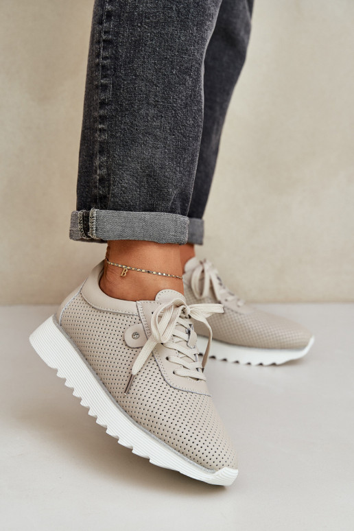 tenisky s platformou se třpytkami D&A LR51-629 béžové  tenisky s platformou se třpytkami D&A LR51-629 béžové