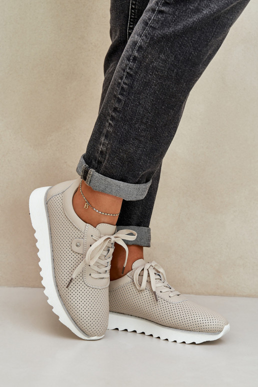 tenisky s platformou se třpytkami D&A LR51-629 béžové  tenisky s platformou se třpytkami D&A LR51-629 béžové