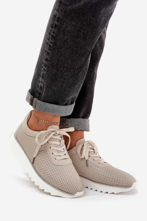 tenisky s platformou se třpytkami D&A LR51-629 béžové  tenisky s platformou se třpytkami D&A LR51-629 béžové