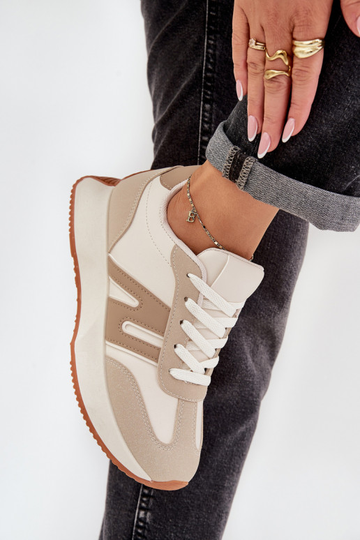 tenisky  s platformou béžové Emidi tenisky  s platformou béžové Emidi