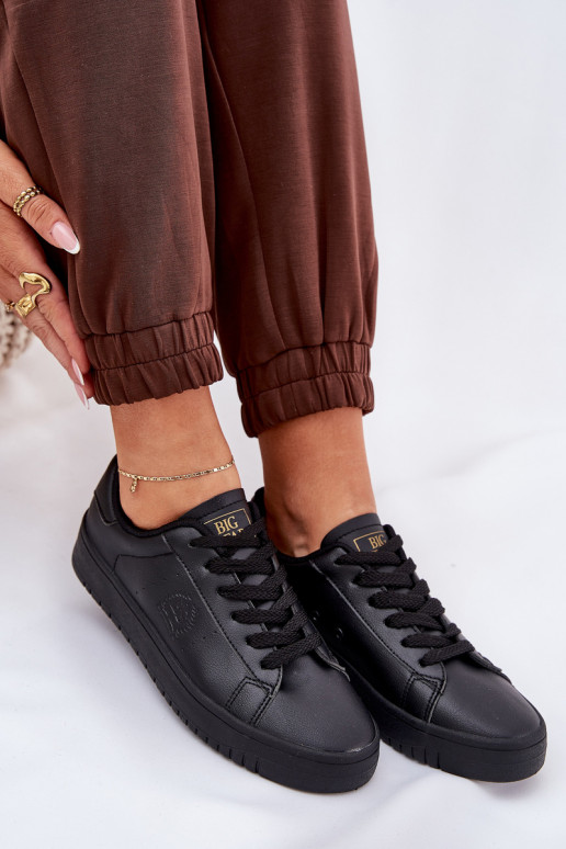  Ležérní obuv z ekologické kůže Big Star NN274576 Černé