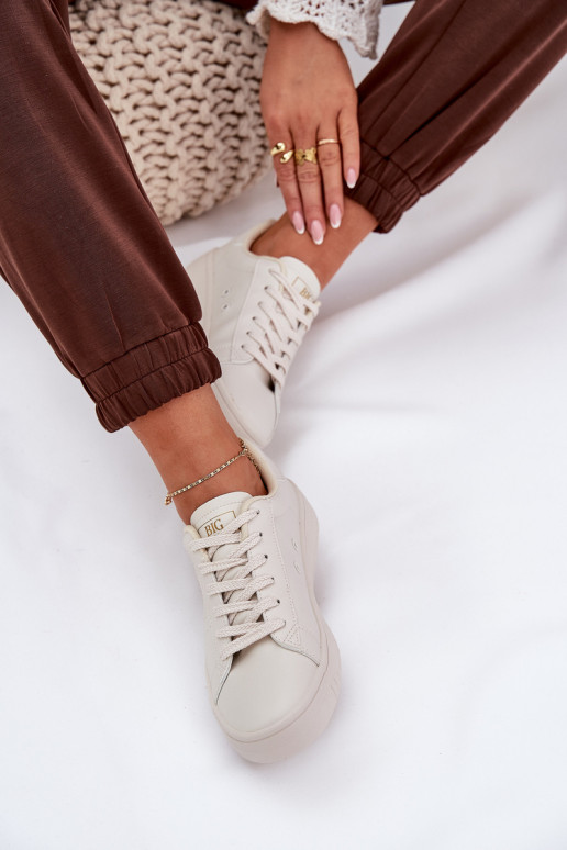  Ležérní obuv z ekologické kůže Big Star NN274578 béžové