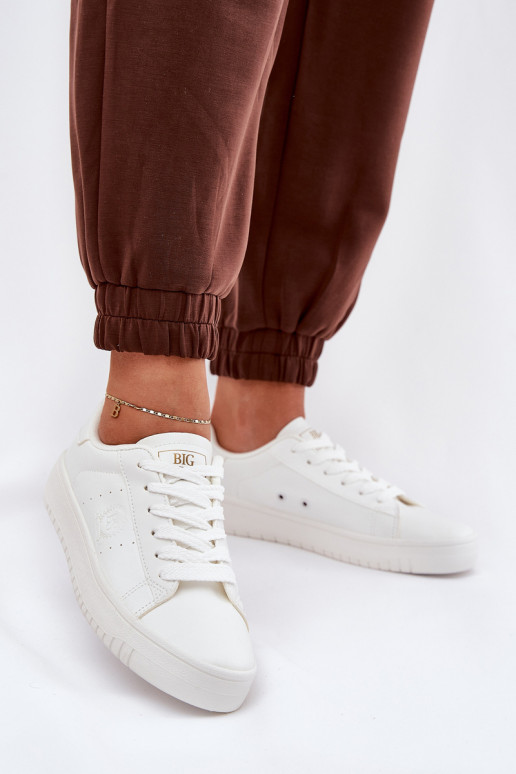  Ležérní obuv z ekologické kůže Big Star NN274577 bílé