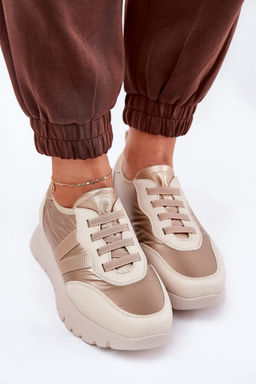 tenisky  s platformou Vinceza 58510 zlaté barvy