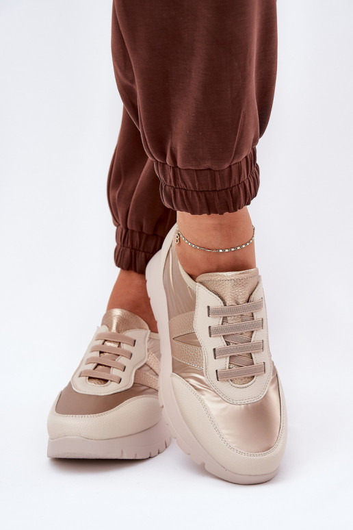 tenisky  s platformou Vinceza 58510 zlaté barvy tenisky  s platformou Vinceza 58510 zlaté barvy