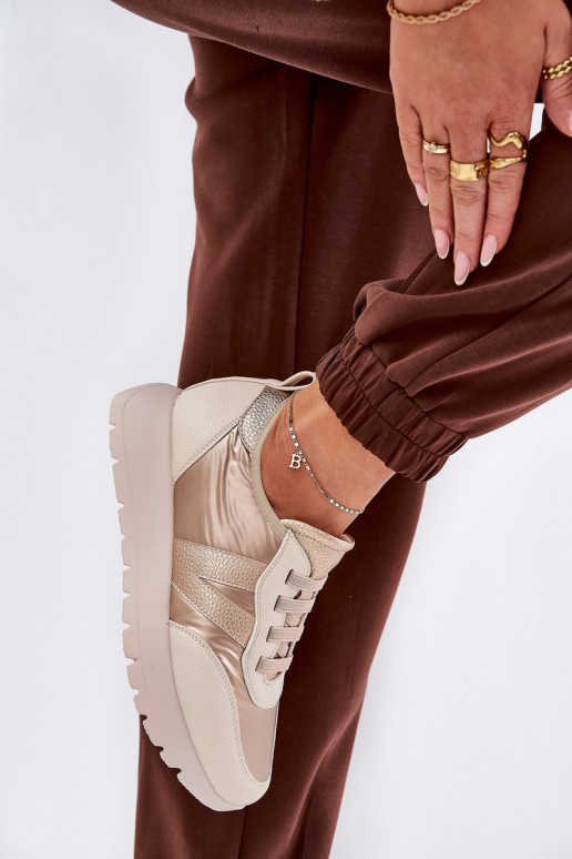 tenisky  s platformou Vinceza 58510 zlaté barvy tenisky  s platformou Vinceza 58510 zlaté barvy