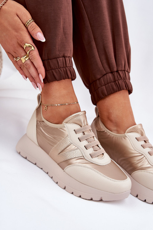 tenisky  s platformou Vinceza 58510 zlaté barvy tenisky  s platformou Vinceza 58510 zlaté barvy