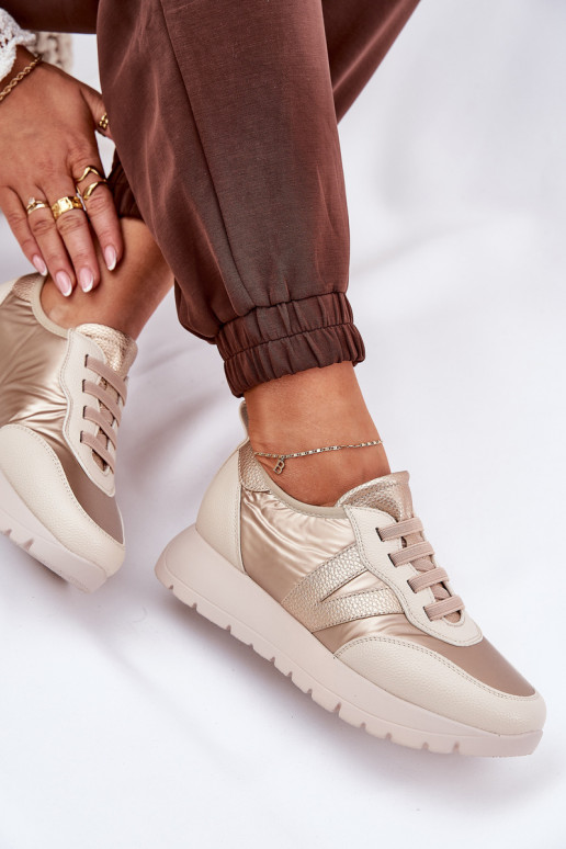 tenisky  s platformou Vinceza 58510 zlaté barvy tenisky  s platformou Vinceza 58510 zlaté barvy