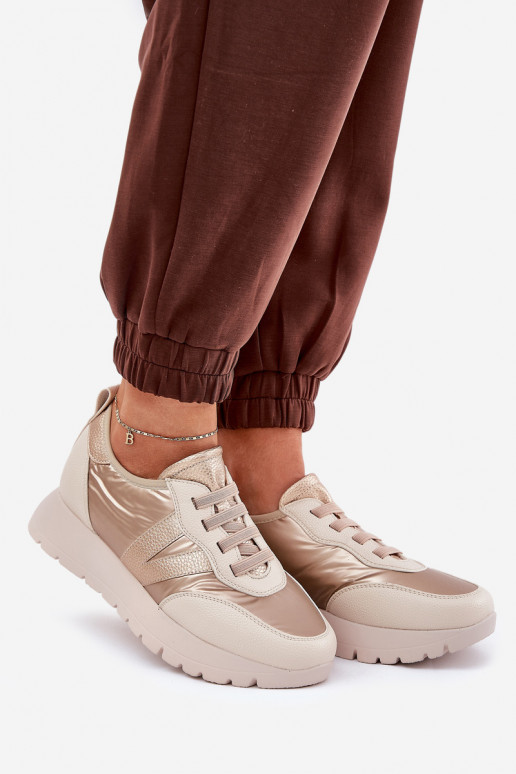 tenisky  s platformou Vinceza 58510 zlaté barvy tenisky  s platformou Vinceza 58510 zlaté barvy