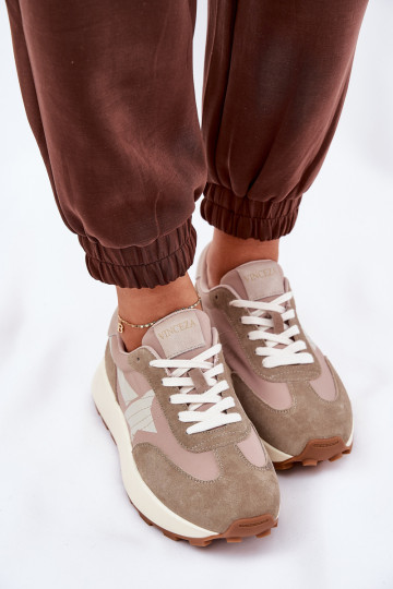 ze semiše tenisky  s platformou Vinceza 66720 béžové