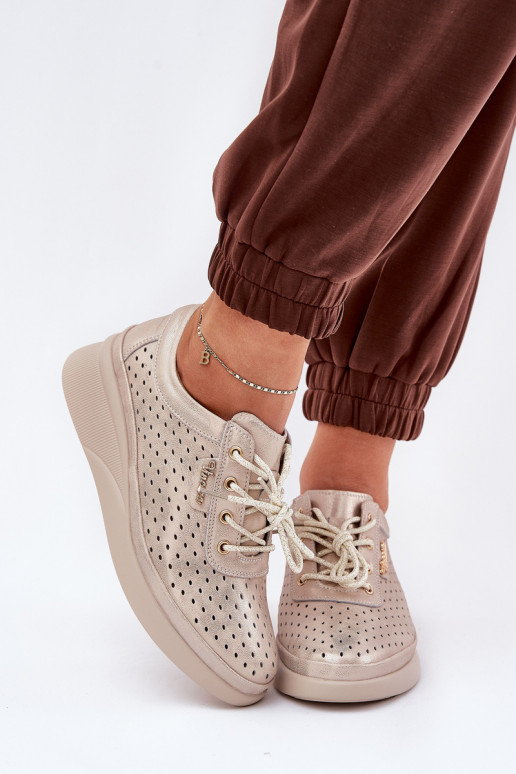 Dámská obuv pro volný čas Sportovní styl boty zlaté barvy Brumia Dámská obuv pro volný čas Sportovní styl boty zlaté barvy Brumia