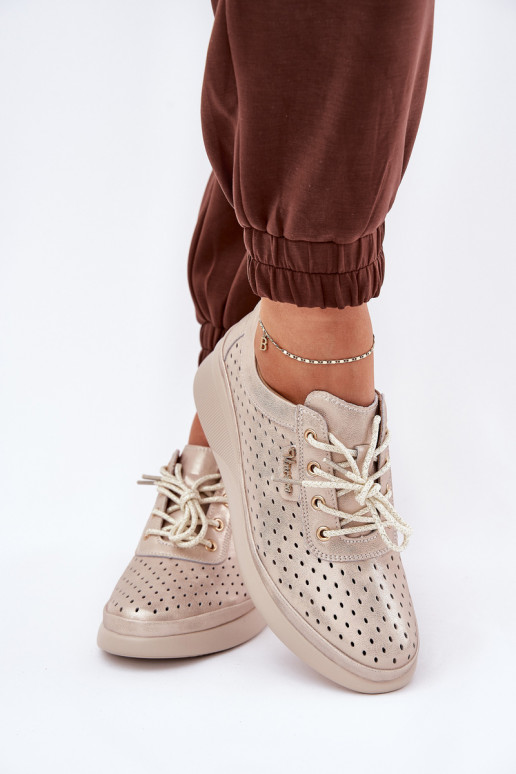 Dámská obuv pro volný čas Sportovní styl boty zlaté barvy Brumia Dámská obuv pro volný čas Sportovní styl boty zlaté barvy Brumia