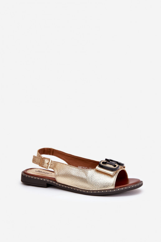 Ploché sandály s ornamenty Eko  zlaté barvy Lilria Ploché sandály s ornamenty Eko  zlaté barvy Lilria