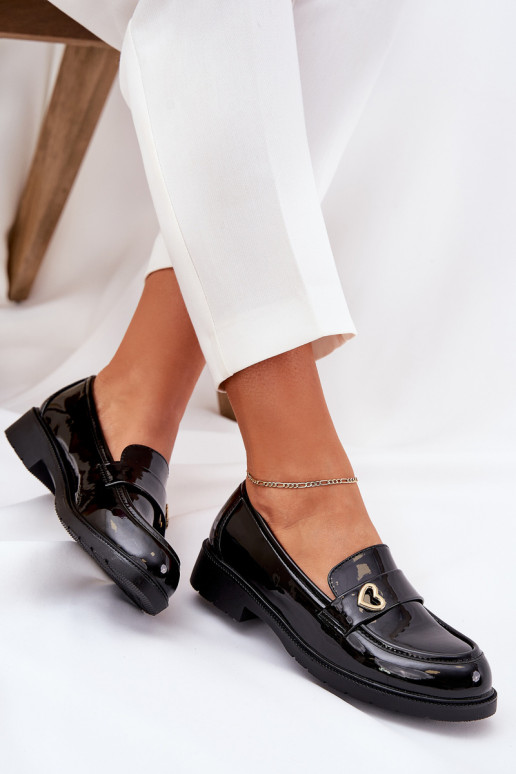 Lakované mokasíny   S.Barski HY51-379 Černé Lakované mokasíny   S.Barski HY51-379 Černé