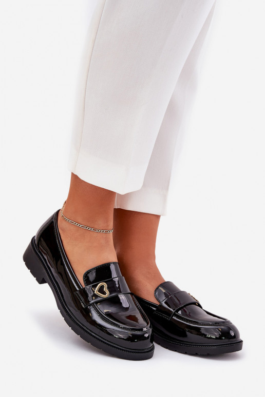 Lakované mokasíny   S.Barski HY51-379 Černé Lakované mokasíny   S.Barski HY51-379 Černé