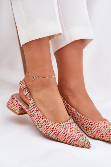 vzorované sandály  Na m Obcasie různé barvy Jorela 2