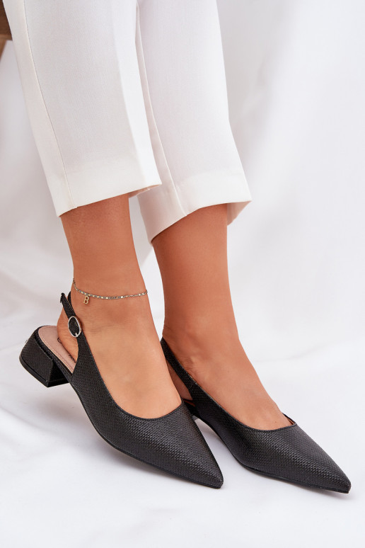 vzorované sandály  Na m Obcasie Černé Jorela vzorované sandály  Na m Obcasie Černé Jorela