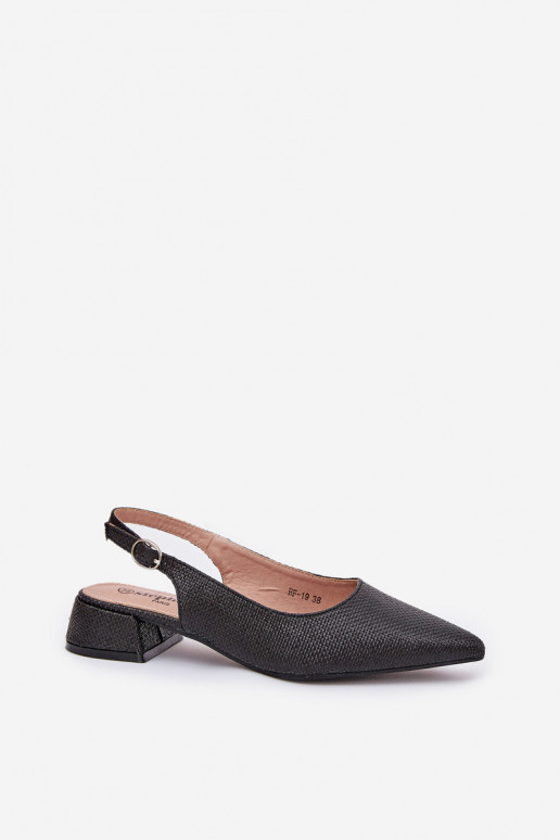 vzorované sandály  Na m Obcasie Černé Jorela vzorované sandály  Na m Obcasie Černé Jorela