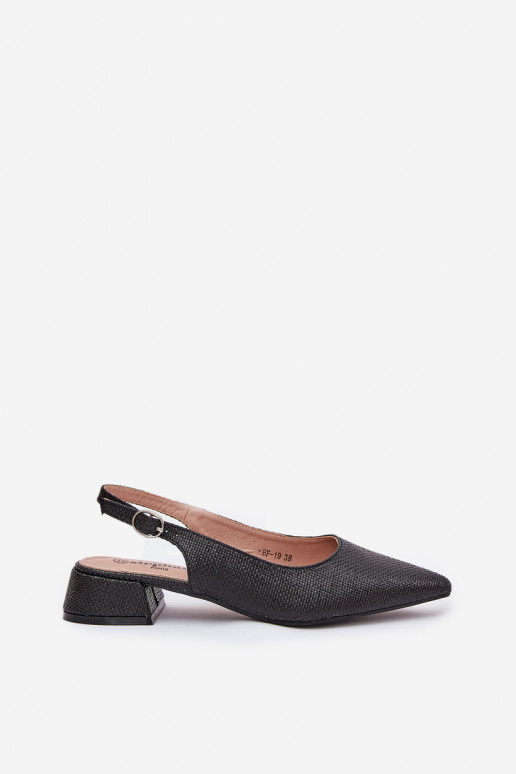 vzorované sandály  Na m Obcasie Černé Jorela vzorované sandály  Na m Obcasie Černé Jorela