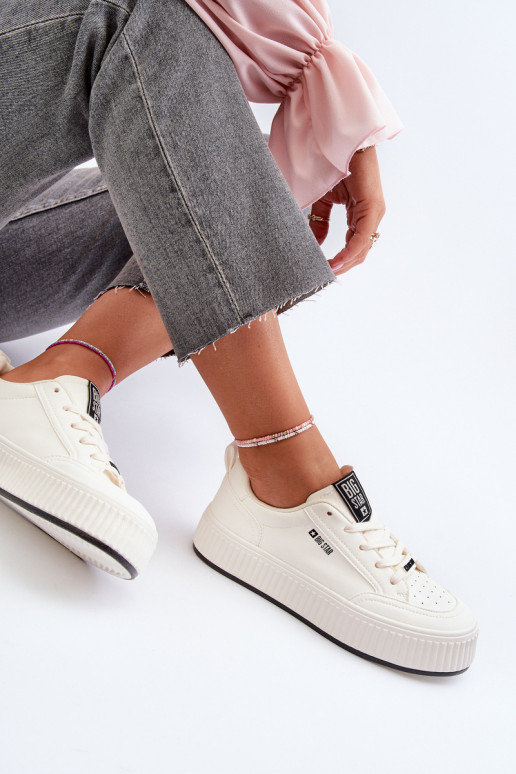 Tenisky  s platformou Big Star NN274254 bílé Tenisky  s platformou Big Star NN274254 bílé