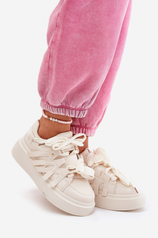 Eko  Tenisky s platformou béžové Penolle Eko  Tenisky s platformou béžové Penolle