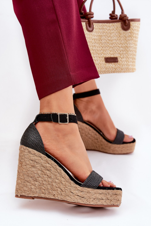 Dámské sandály   Černé Adelio