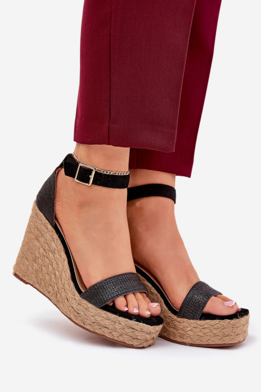 Dámské sandály   Černé Adelio