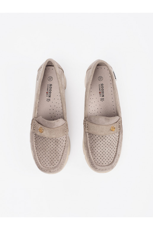 béžové  mokasíny ze m elementem béžové  mokasíny ze m elementem