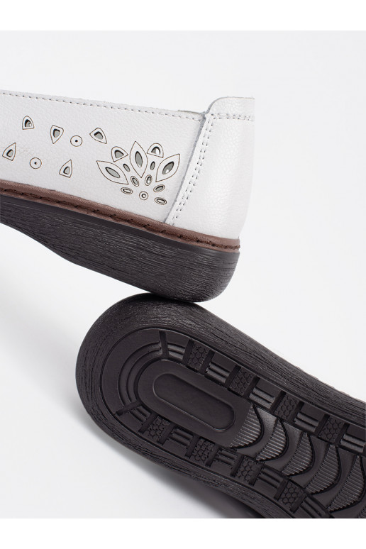 bílé dziurkowane Tenisky 