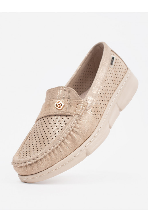 béžové  mokasíny ze m elementem